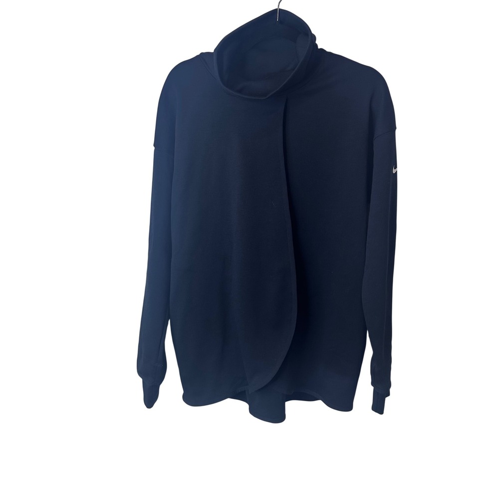 NEW Nike Womens Dri-FIT Small Mock‎ Cowl Neck Wrap Training Sweatshirt Black